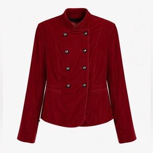 Vintage Cache Deep Red Double-Breasted Blazer
